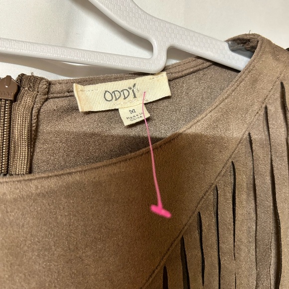 ODDY Brown Sleeveless Halter Mini Dress - Picture 2 of 2